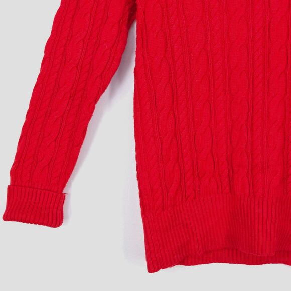 Chunky Cable Knit Sweater Women Petite Large VNeck Cozy Pullover Casual JCPenney - Picture 11 of 16